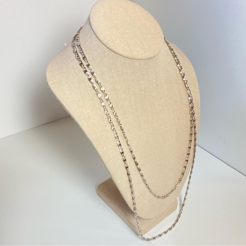 Vintage Crown Trifari Long Flapper 54" Silver Tone Scroll Snail Chain Necklace - Picture 6 of 8